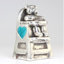 figurina laminata in argint " Baby Bear " designer Alessandro Magrino. Italia